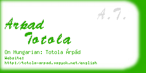 arpad totola business card